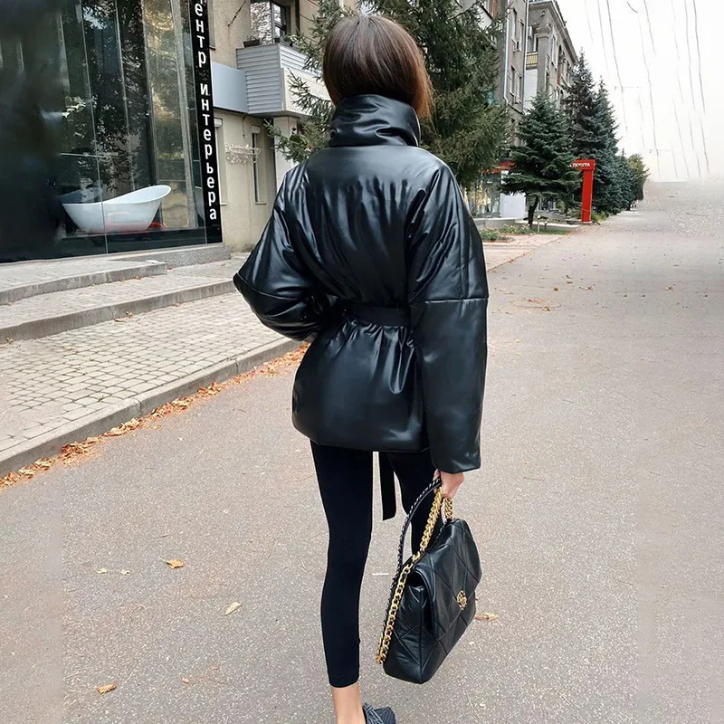 

New Style Urban Fashion Beauty Pure Color Thick Cotton Windbreaker Women