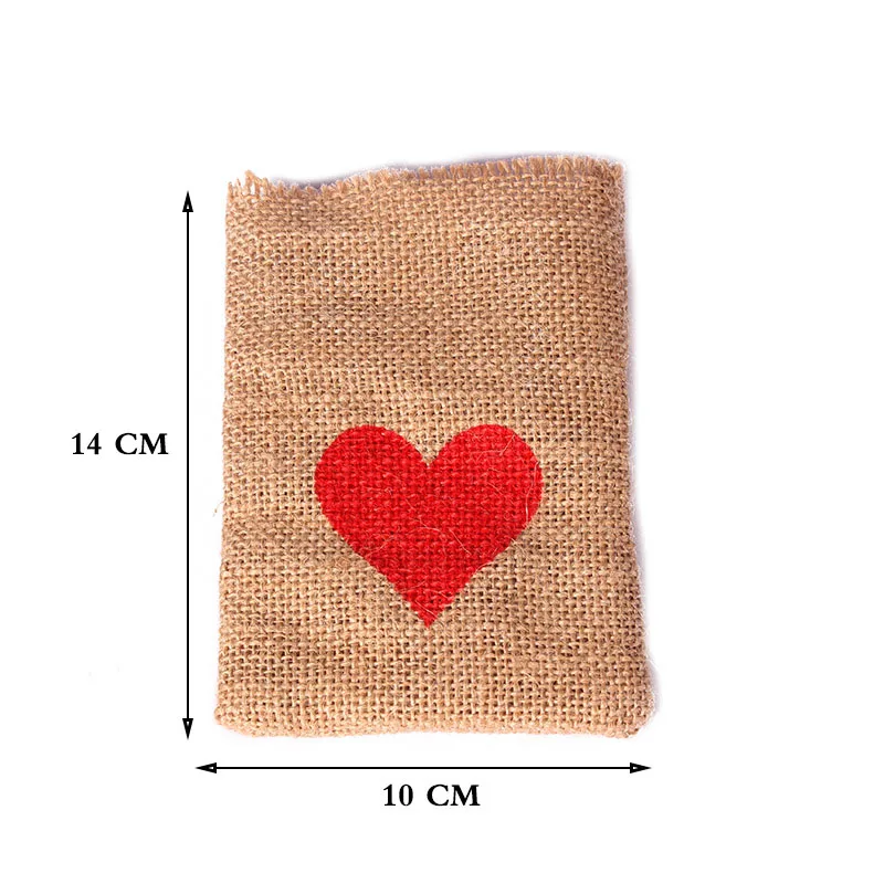 5 шт. 10x14 см натуральные грубые джутовые сумки конфетные для свадебной вечеринки