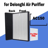 air purifier h13 hepa filter activated carbon composite multifunctional filter 25925930mm for delonghi ac150