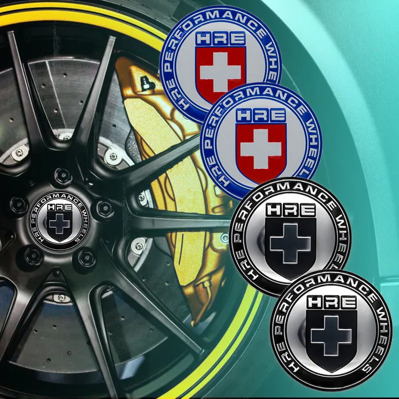 

Car accessories 4Pcs 56mm Car Wheel Stickers Center Hub Cap Car Emblem Badge Decal For HRE- Logo Modified stickers