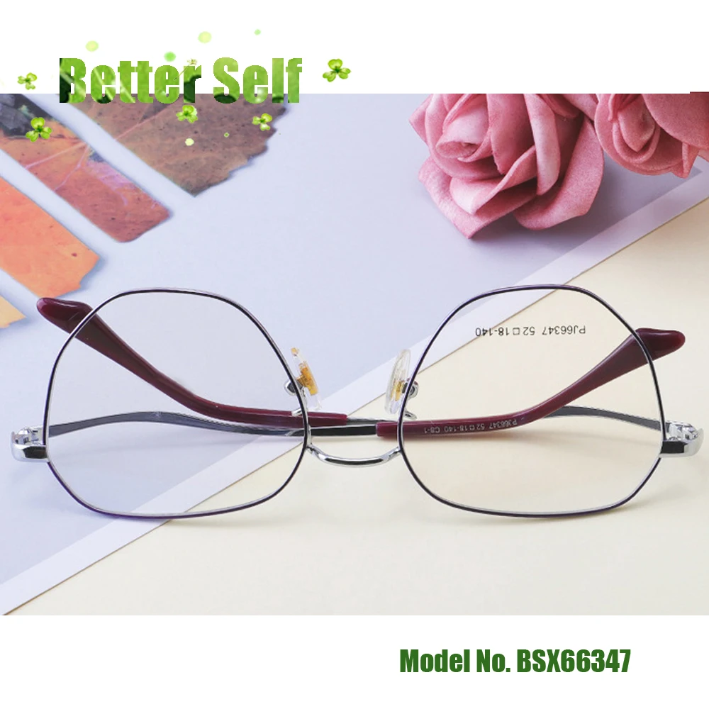Женские круглые очки в Корейском стиле BSX66347 европейском металлические с линзами