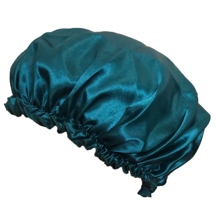 

10 Colors Satin Sleep Cap High Quality Waterproof Shower Cap Protect Hair Women Hair Treatment Hat