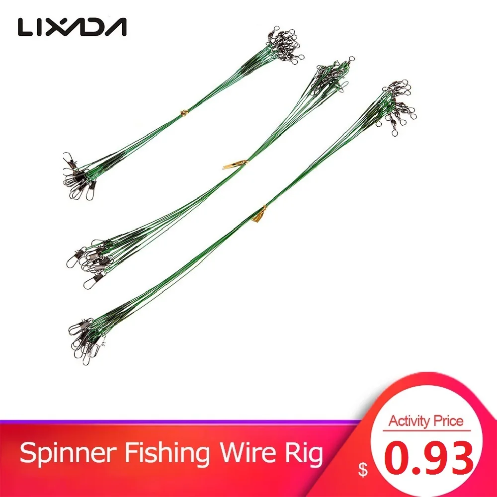 Lixada 10 шт. нейлоновое покрытие нержавеющая сталь лидер следы следов Spinner рыбалка провода Rig с оснасткой поворотные рыболовные снасти приманки