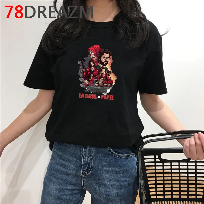 la casa de papel t shirt men summer top money heist t shirt kawaii house of paper tshirt bella ciao graphic tees unisex male free global shipping