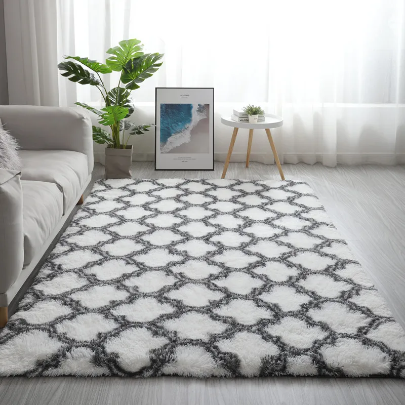 Nordic Carpet Living Room Coffee Table Bedroom Full of Cute Bedside Blanket Floor Mat Large Area Handmade Tie-Dye Craft Washable | Дом и сад