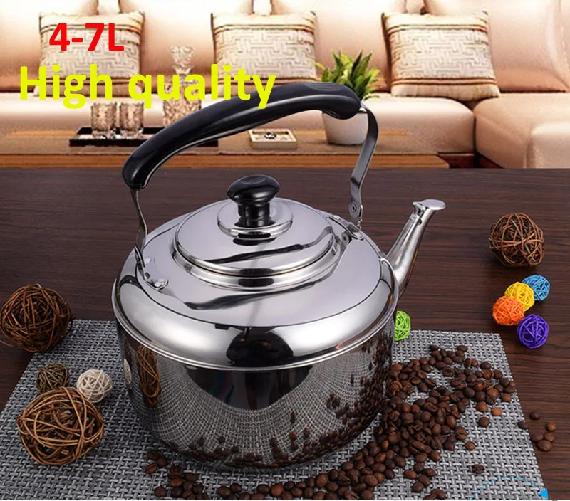 Высококачественный толстый чайник со свистком из нержавеющей стали большой