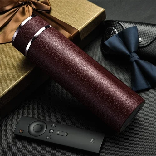 Red coffee ZOOOBE 500 мл Термос кружка чай вакуумная колба с фильтром нержавеющая сталь 304 Термокружка кофейная кружка бутылка для воды офис бизнес - Цвет: Red coffee