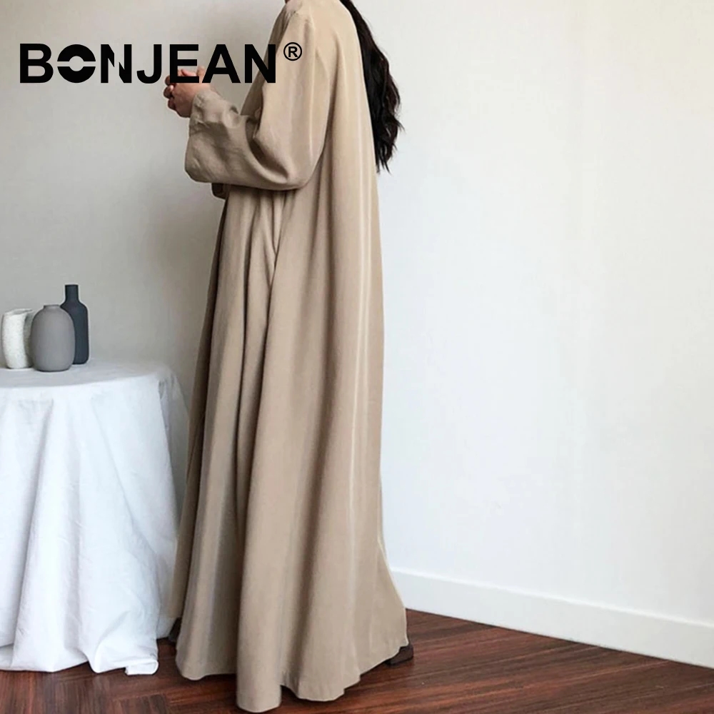 Черно-белое Полосатое платье в Корейском стиле женское платье-рубашка длинное