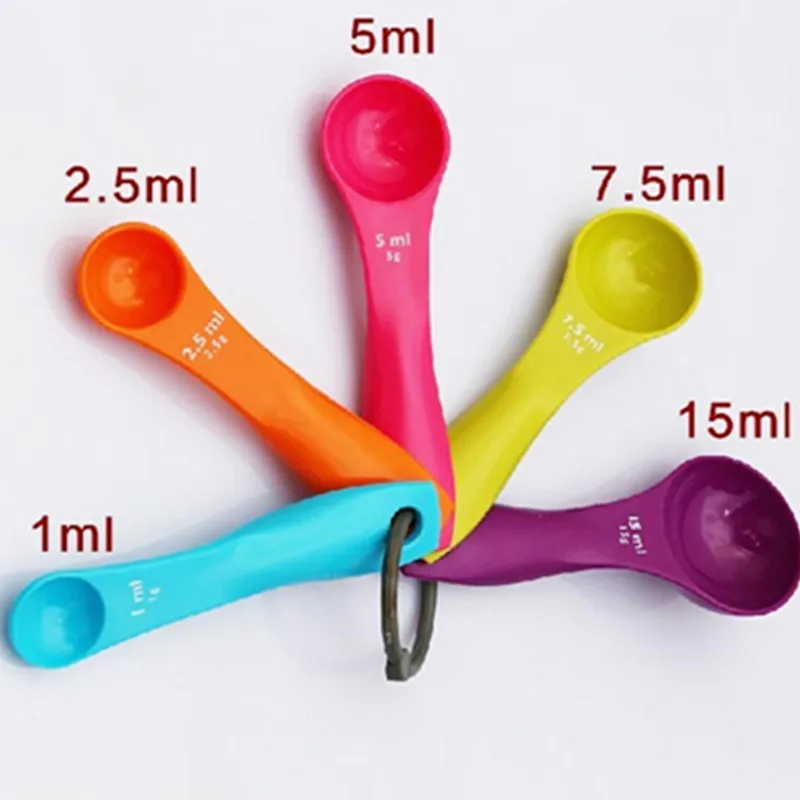 5 шт./компл. пластиковая кухонная мерная ложечка для кофе столовая ложка мерные
