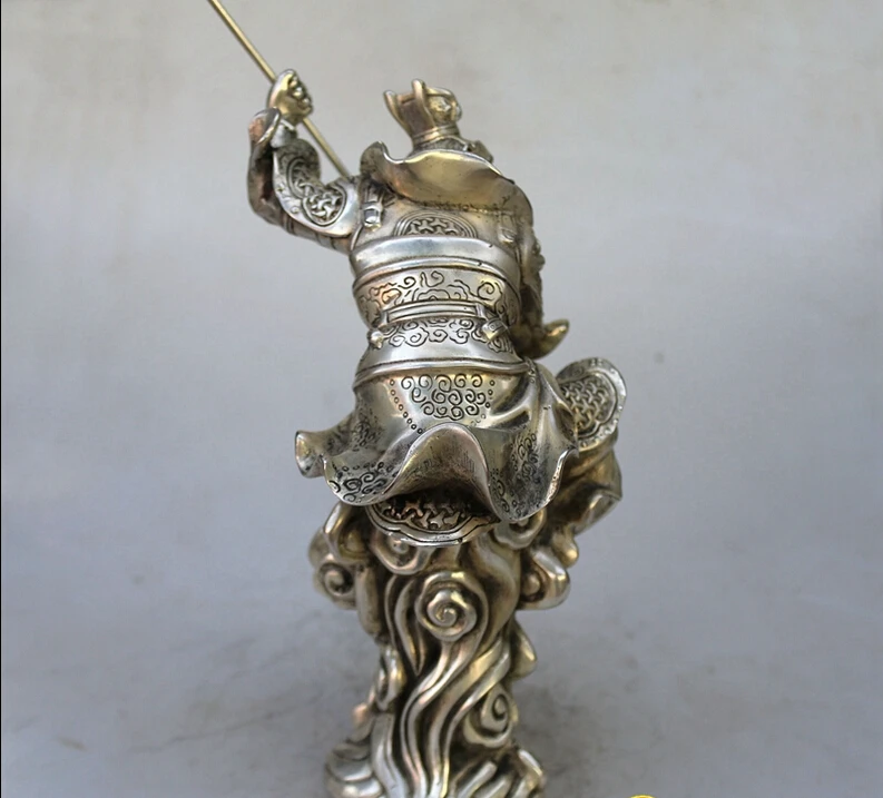 ZSR 2017 514 + Античная Медная бронзовая Обезьяна Король борется за Будду антикварные