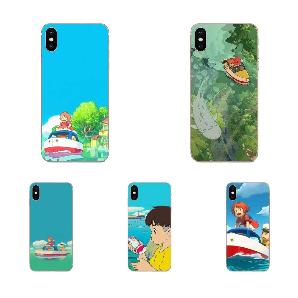 Мягкий дизайн Ponyo на скале для Sony Xperia Z Z1 Z2 Z3 Z4 Z5 compact Mini M2 M4 M5 T3 E3 E5 XA XA1 XZ