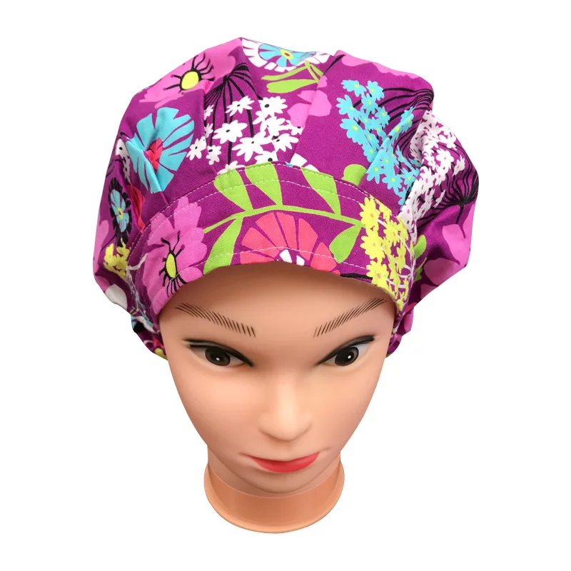 

Wholesale Unisex Cotton Adjustable Pet Work Hats Dust Cap Nursing Cap Elastic Beauty Hats Beauty Salon Baotou Hat Pet Scrubs New