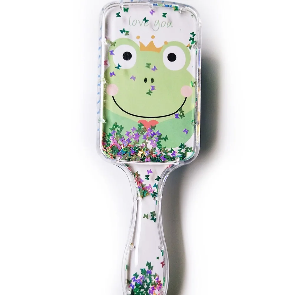 

1PCS Airbag Massage Comb Quicksand Sequin Hairdressing Comb Hairdressing Appliance Flash Massage Cartoon Comb