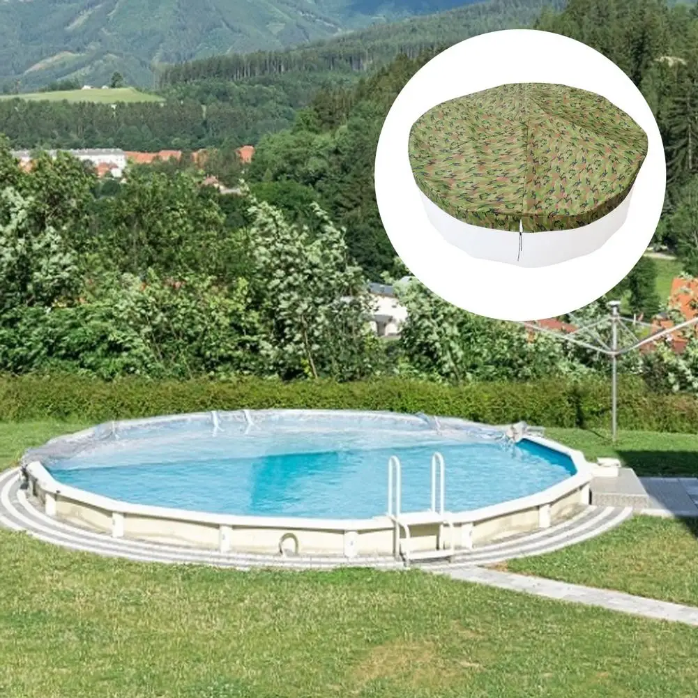 

Foldable Round Solar Swimming Pool Cover Insulated Waterproof Dustproof Pool Tub Cover Protector Outdoor Garden Accessories