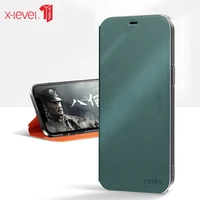 original x level shandoo flip case for iphone 13 pro max mini anti shock slim pu flip leather tpu stand holder cover