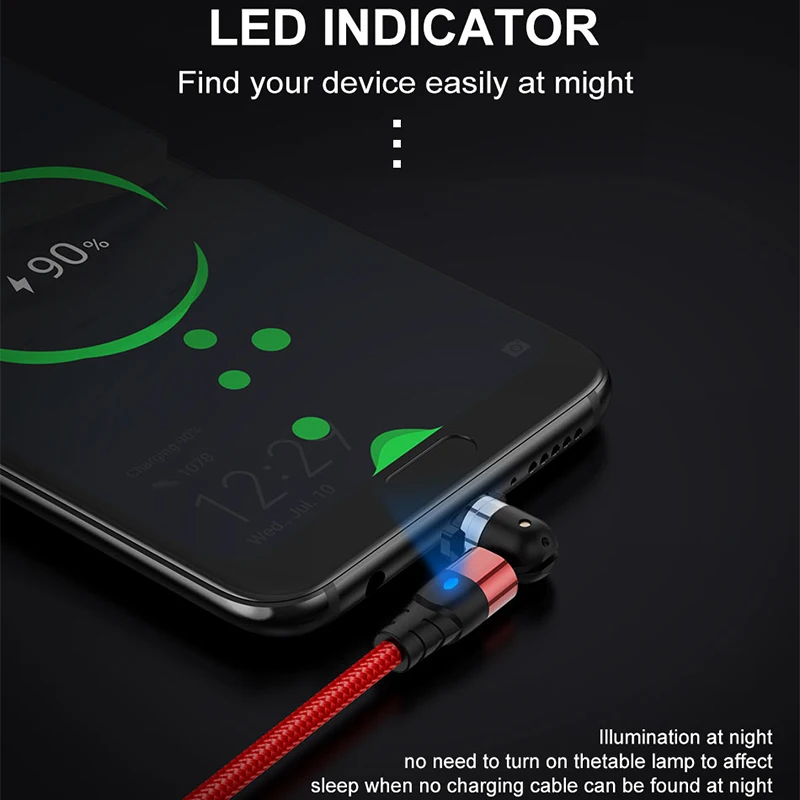 Магнитный кабель UGI 3 в 1 для быстрой зарядки на 540 ° IOS USB C Micro Android аксессуары