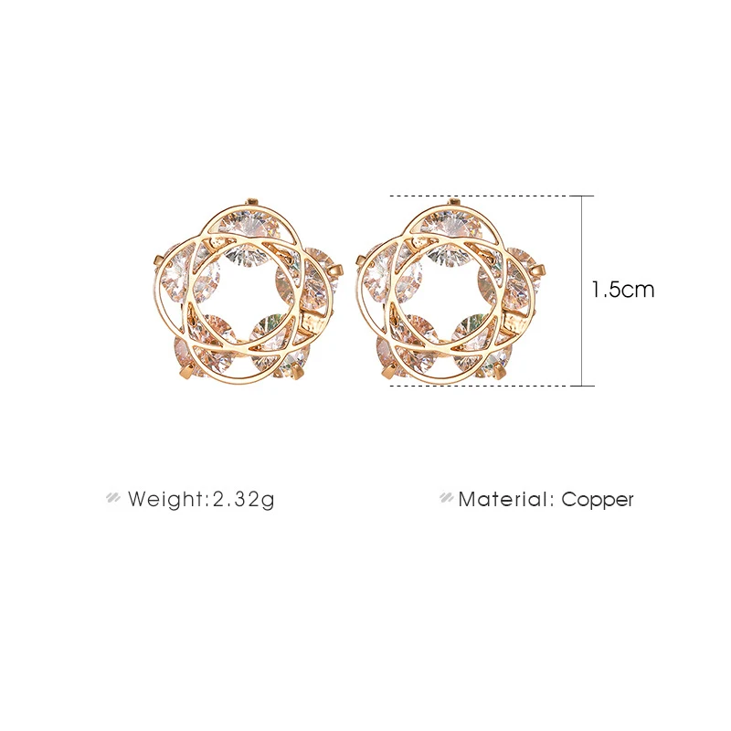 

QW-EH015 Womens Fashion Korean Earrings Jewelry for Women Gift Hollow Flowers Earrings for Women 2020