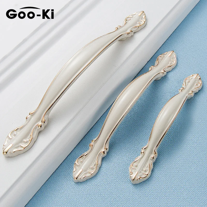 Алюминиевый Aolly цвета слоновой кости белый шкаф ручки кухонный дверные для