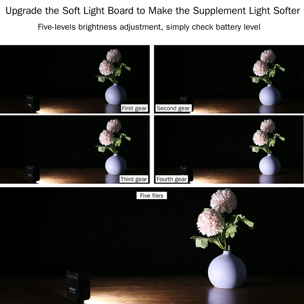 Миниатюрная Светодиодная лампа VL49 для видеосъемки фотосъемки с регулируемой