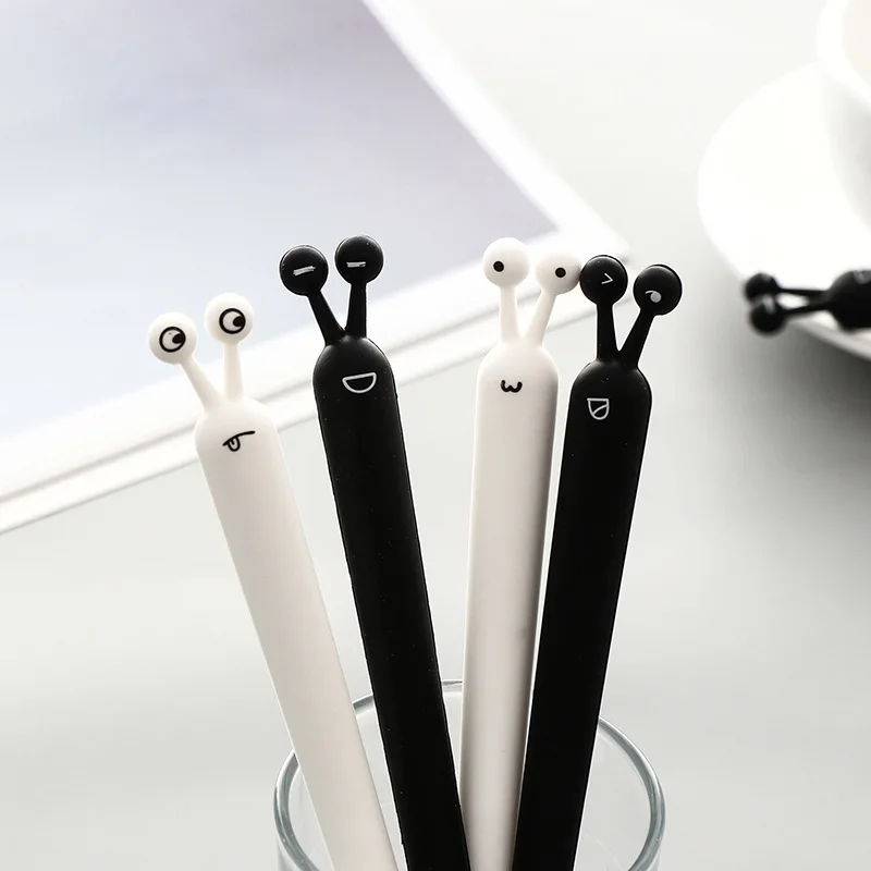 

24PCS Korean Creative Cartoon Cute Snail Gel Pen Student Children Learning Stationery Gift 0.5mm Black Pen