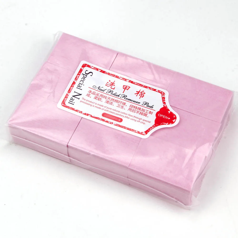 pink Лак для ногтей для удаления УФ гель-подушечки салфетки для ногтей Ванна маникюр Гель для педикюра салфетки без ворса хлопок салфетки для ногтей Инструменты - Цвет: pink