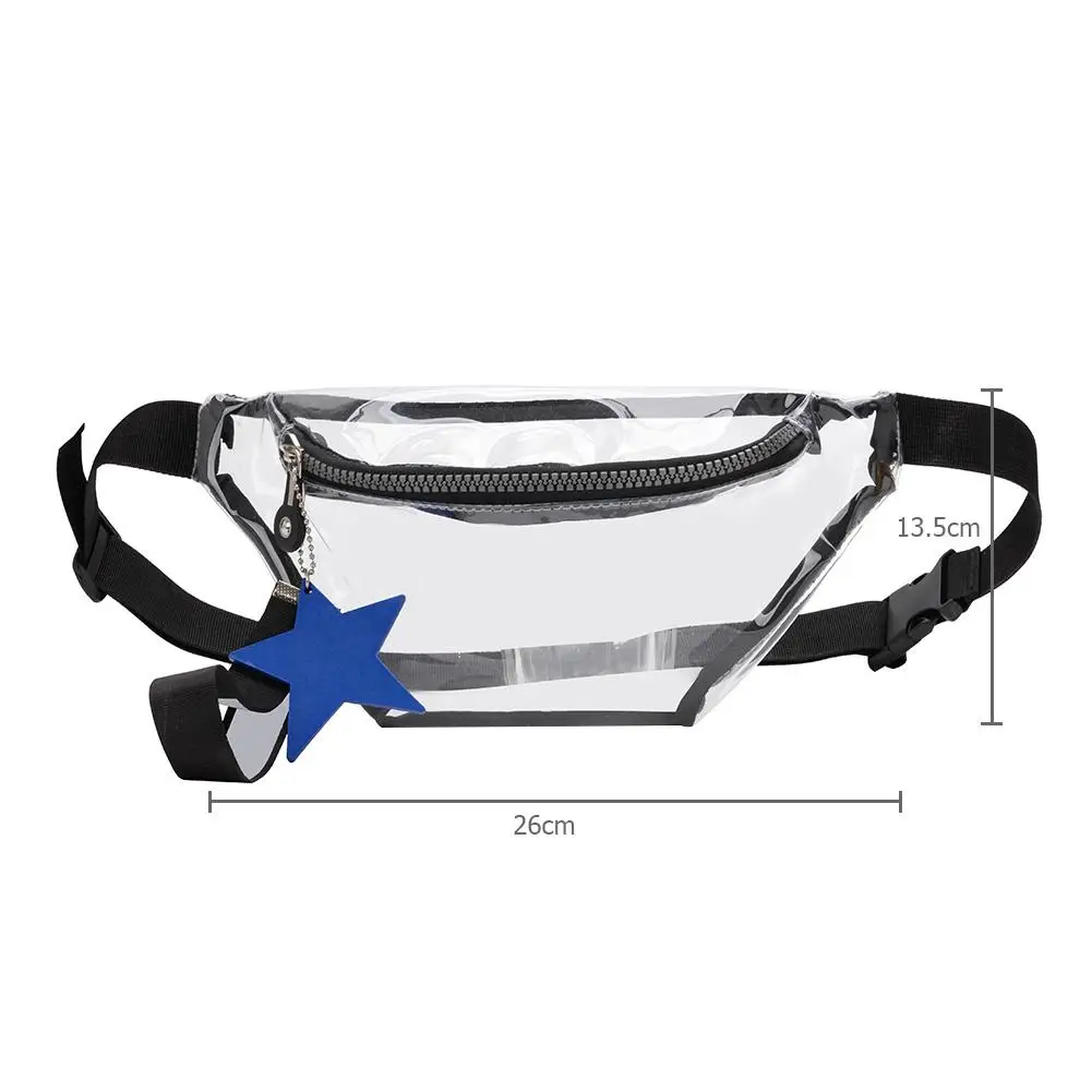 

Clear PVC Transparent Fanny Pack Women Fashion Waist Bags Shoulder Messenger Bags Bolsa femenina Girls Crossbody