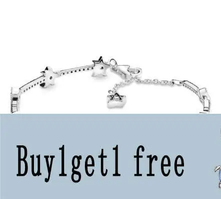 

Женский серебряный браслет Пандора, браслет с небесными звездами, браслет с бусинами, подвеска «сделай сам», европейская бижутерия pandora