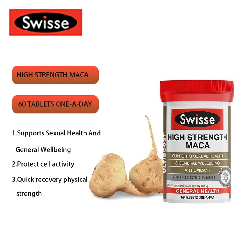 

SWISSE MACA tablets Reproductive Health Sperm Dietary Supplement Male Tonic Men Sexual Vigor Antioxidant Vitality Pills