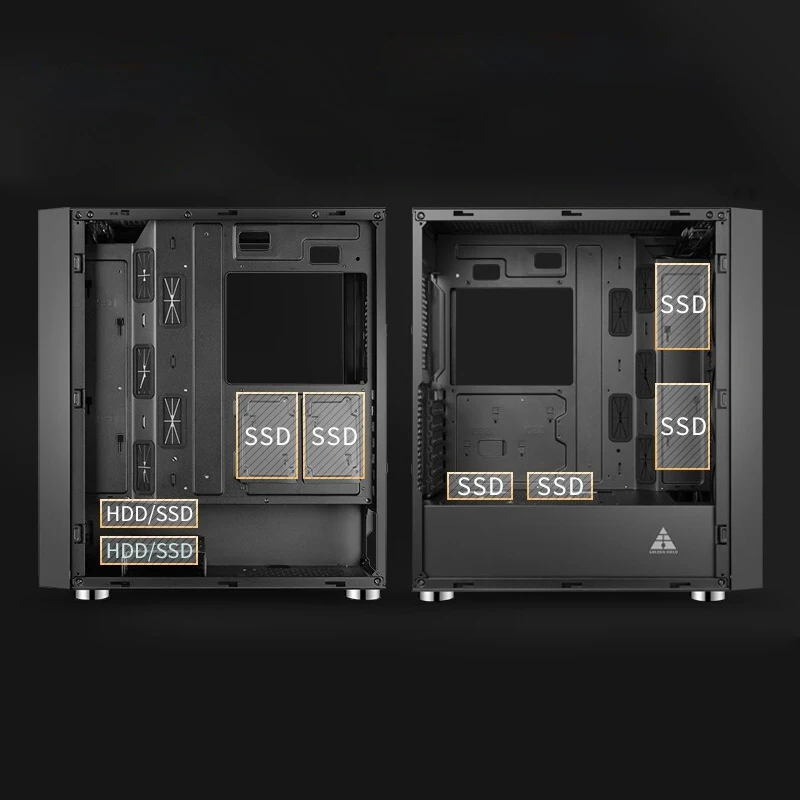 

Double-Sided Steel Glass Computer Case (ATX/MATX/ITX/Hidden Line Board/360 Cold Row Position) Gaming PC Case
