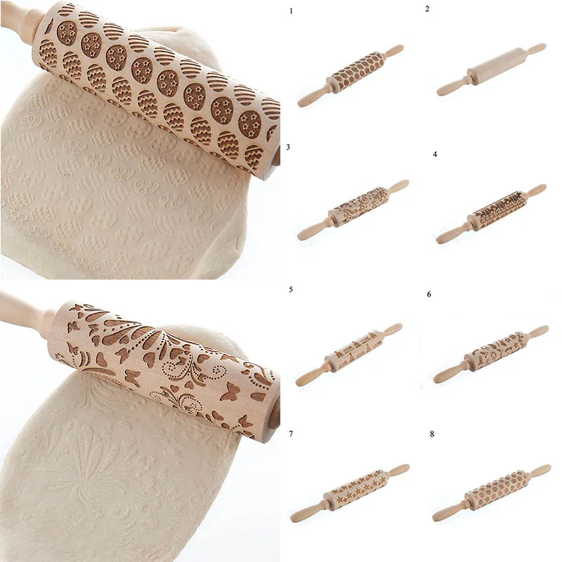 Рождественская Скалка с лосями деревянное тиснение инструмент сделай сам для