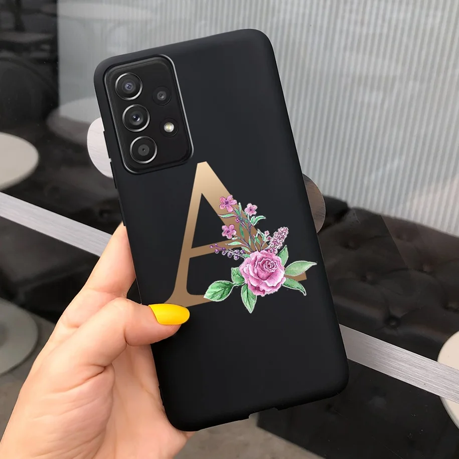 Чехол для Samsung A52 5G чехол A5 2016 2017 силиконовый с буквами телефона Galaxy 2021 A525F A520F |