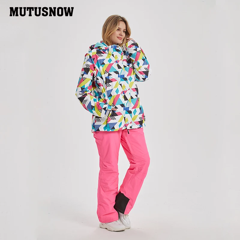 Открытый новый высококачественный брендовый лыжный костюм женский