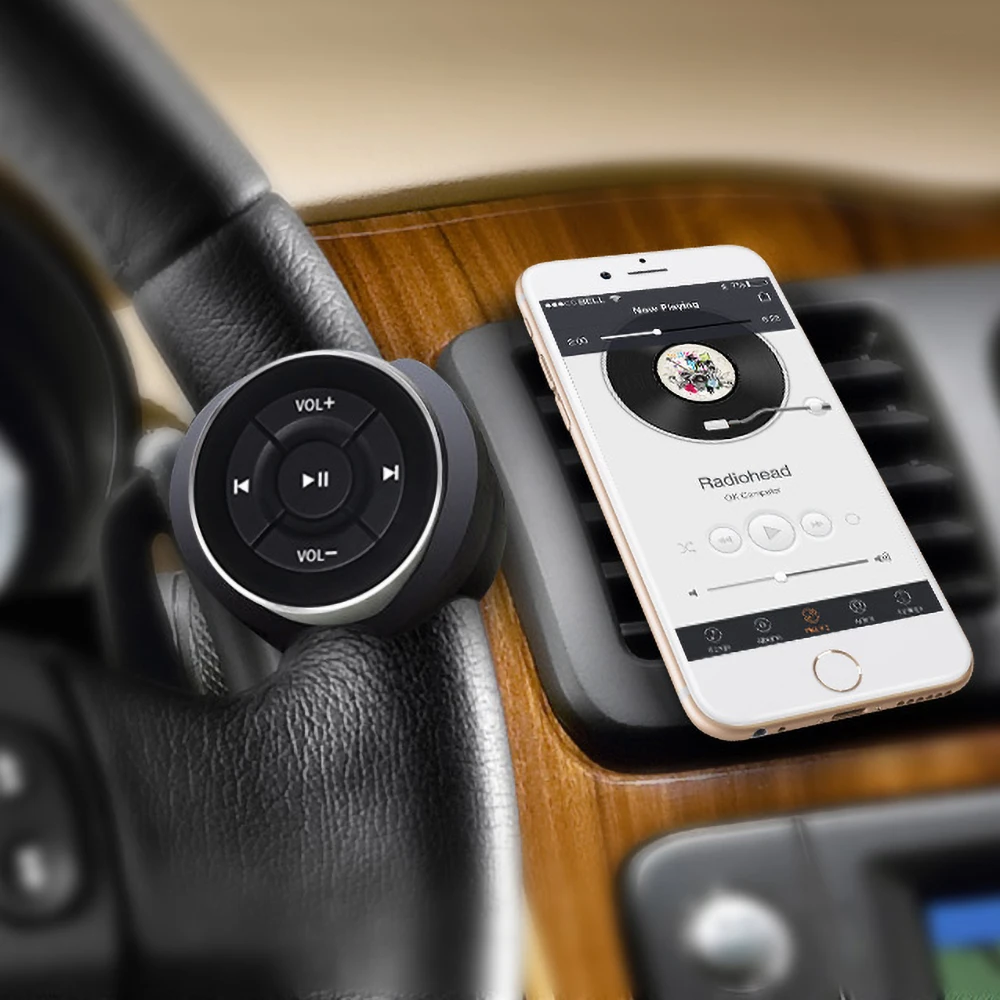 Автомобильный беспроводной Bluetooth медиаплеер на руль дистанционное управление Mp3