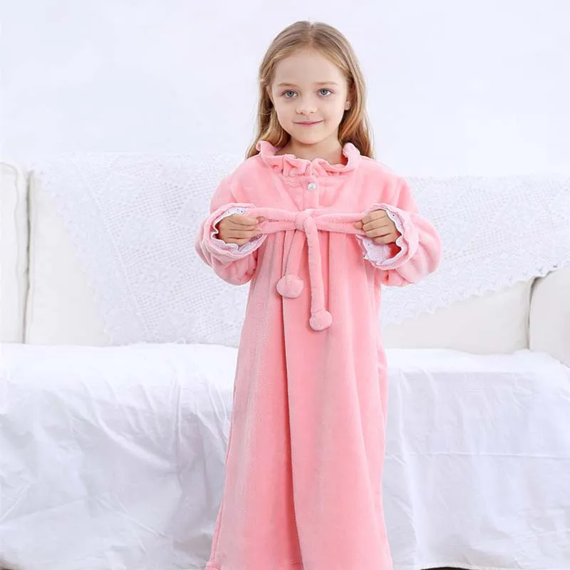 Parent-child Outfit Nightdress Children Velvet Little Girls Princess Dress Baby Big Nightgowns Mother and Daughter | Мать и ребенок