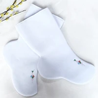 hanbok flower shoes accessories socks korean national traditional dance socks high quality embroidered white socks woman socks