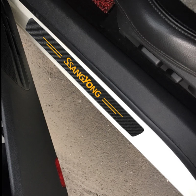 4 шт. водонепроницаемые наклейки из углеродного волокна защитные для Ssangyong kyron rexton