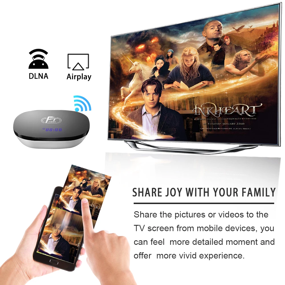 Android tv box A95X F1 2 ГБ 16 ГБ Android 8,1 ТВ приставка четырехъядерный процессор поддержка H.265 4K 2,4 ГГц WiFi медиаплеер телеприставка