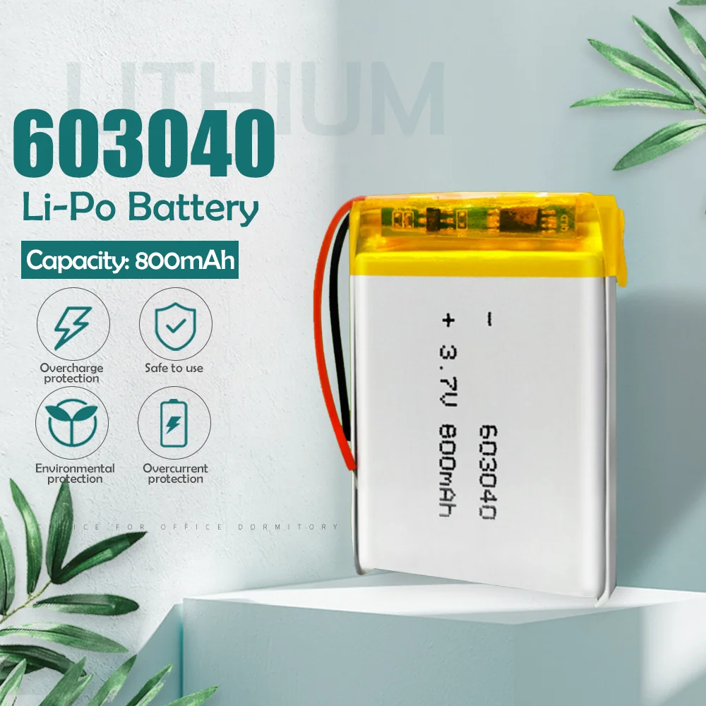 Литий ионный аккумулятор 3 7 В 800 мАч литий полимерный 603040 для PAD DVD электронных