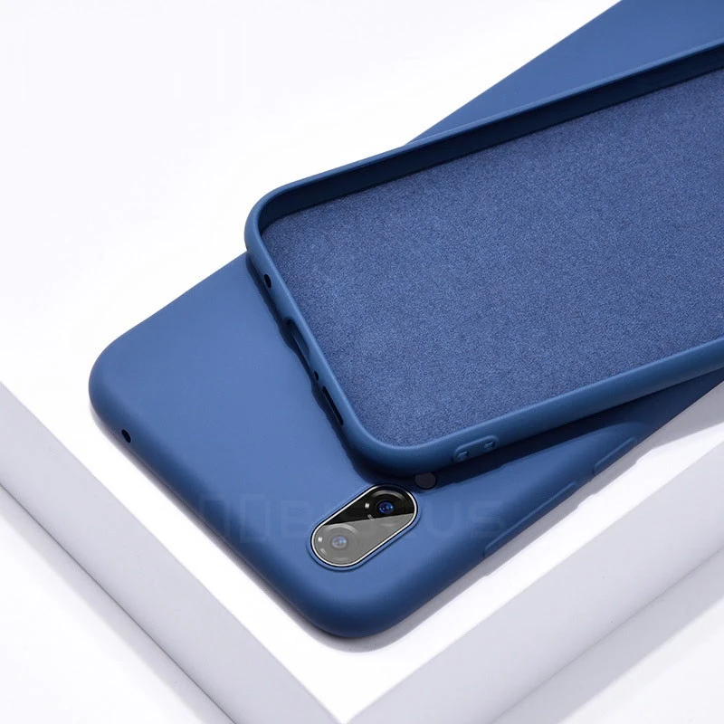 Цветной чехол из жидкого силикона для Xiaomi RedMi 7A 7 мягкий ТПУ с полной задней