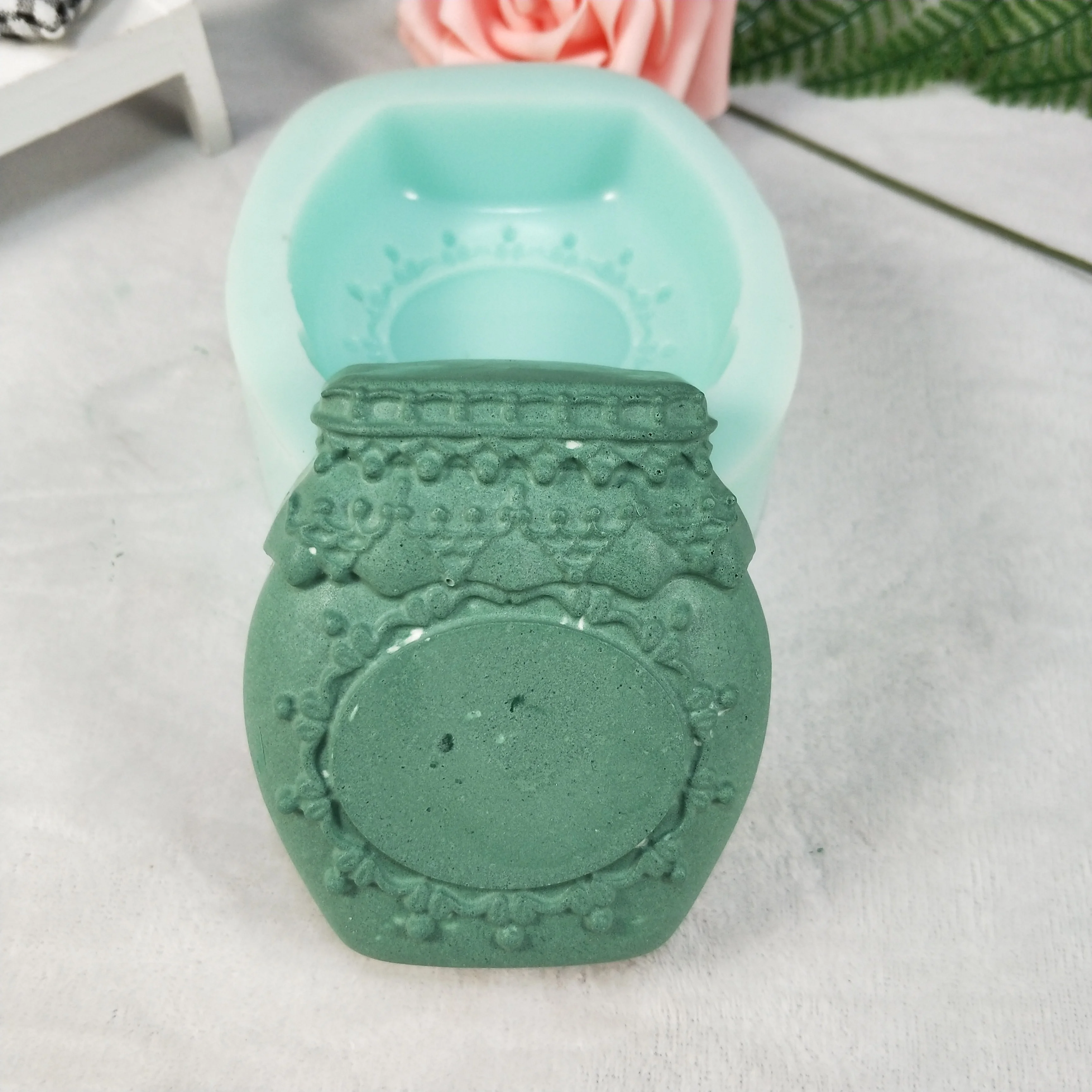 

QT0257 PRZY 2D Strawberry Jam Bottle Molds Mold Silicone Jam Soap Molds Soap Making Clay Resin Moulds Eco-friendly