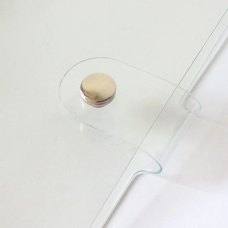 

A7 6-Hole Transparent Ring Binder Transparent Soft PVC Notebook Ring Ring Binder Snap Open and Close Ring Binder