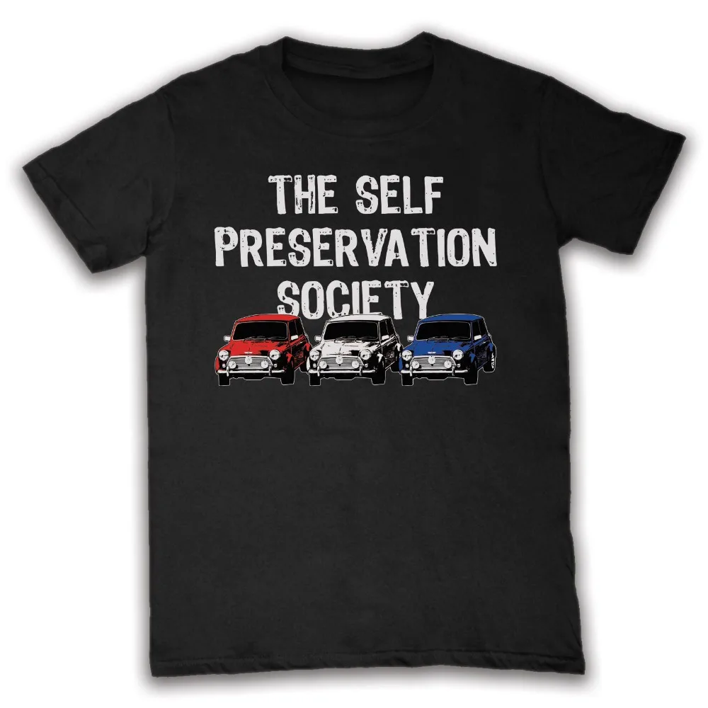 

100% Cotton Straight O-Neck Short Sleeve TShirt Homme Tshirt Men Funny Car Fan Enthusiast Self Preservation Tee Shirt