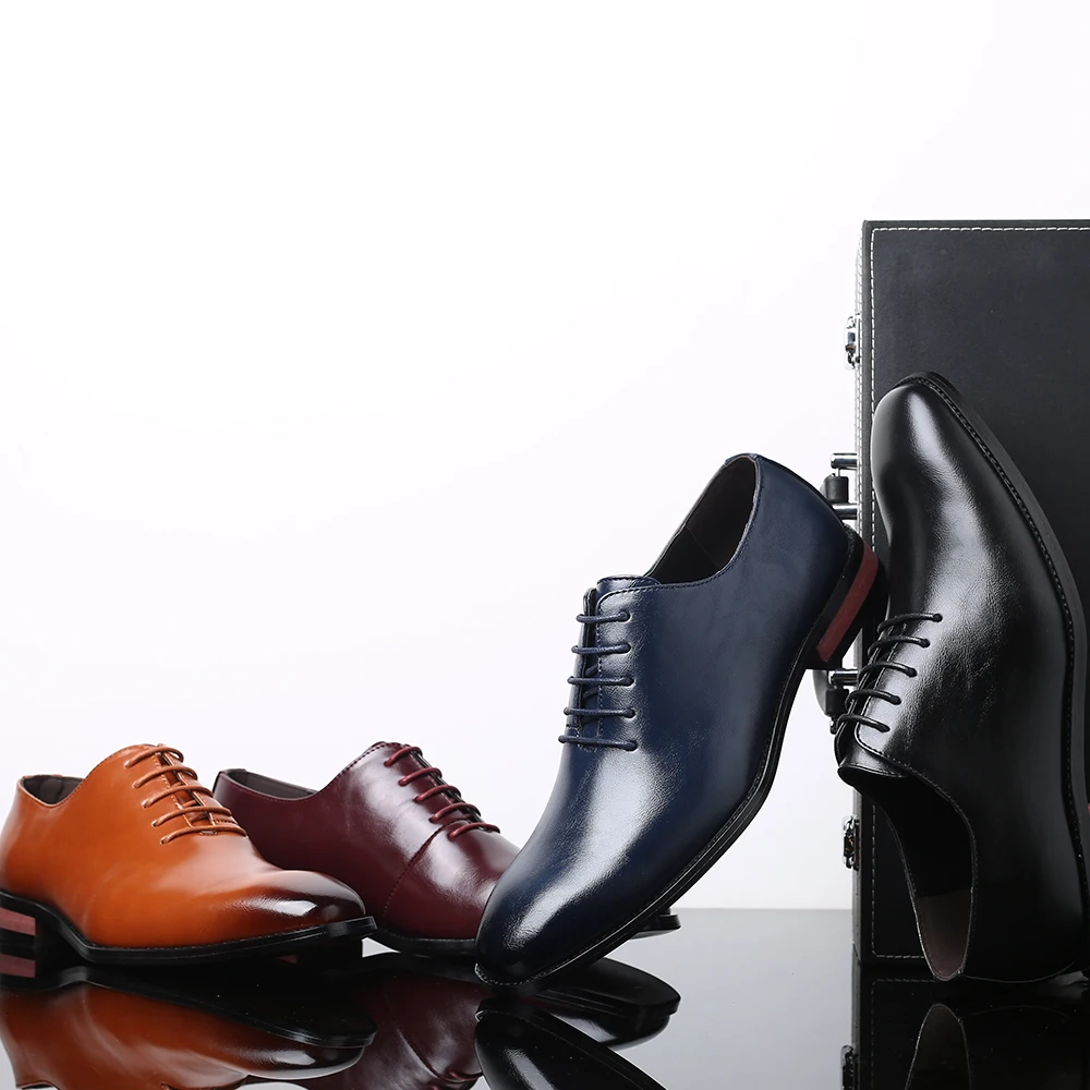

Men Business Dress Shoes Leather Pointed Oxfords Formal Shoes Male Party Wedding Footwear
