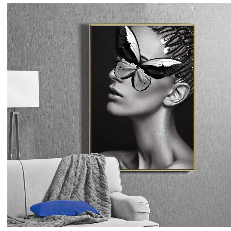 Скандинавские оленьи рожки для девочек фигурные стены Искусство на холсте