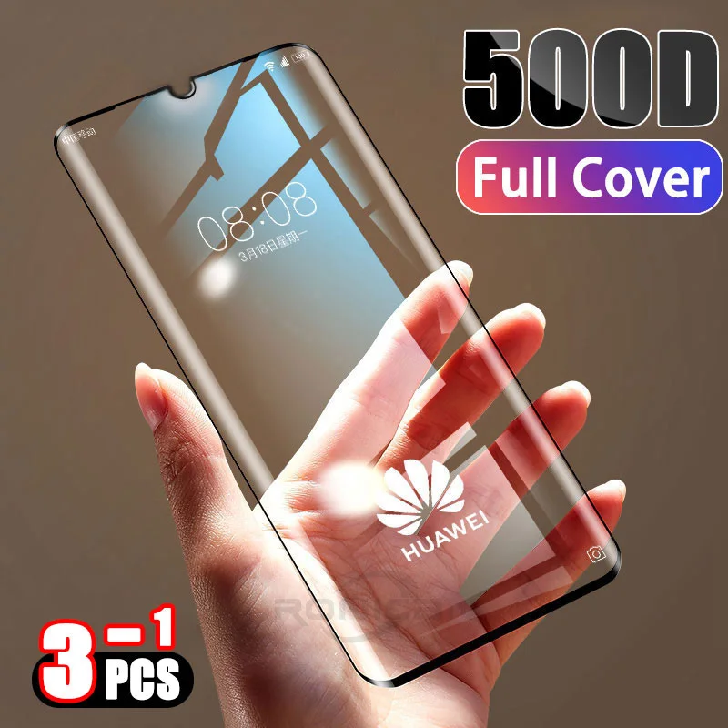 

Закаленное Полноразмерное защитное стекло 500D для Huawei P30 P20 Lite Pro P40, Защитная пленка для Mate 20 10 Lite Pro, стекло