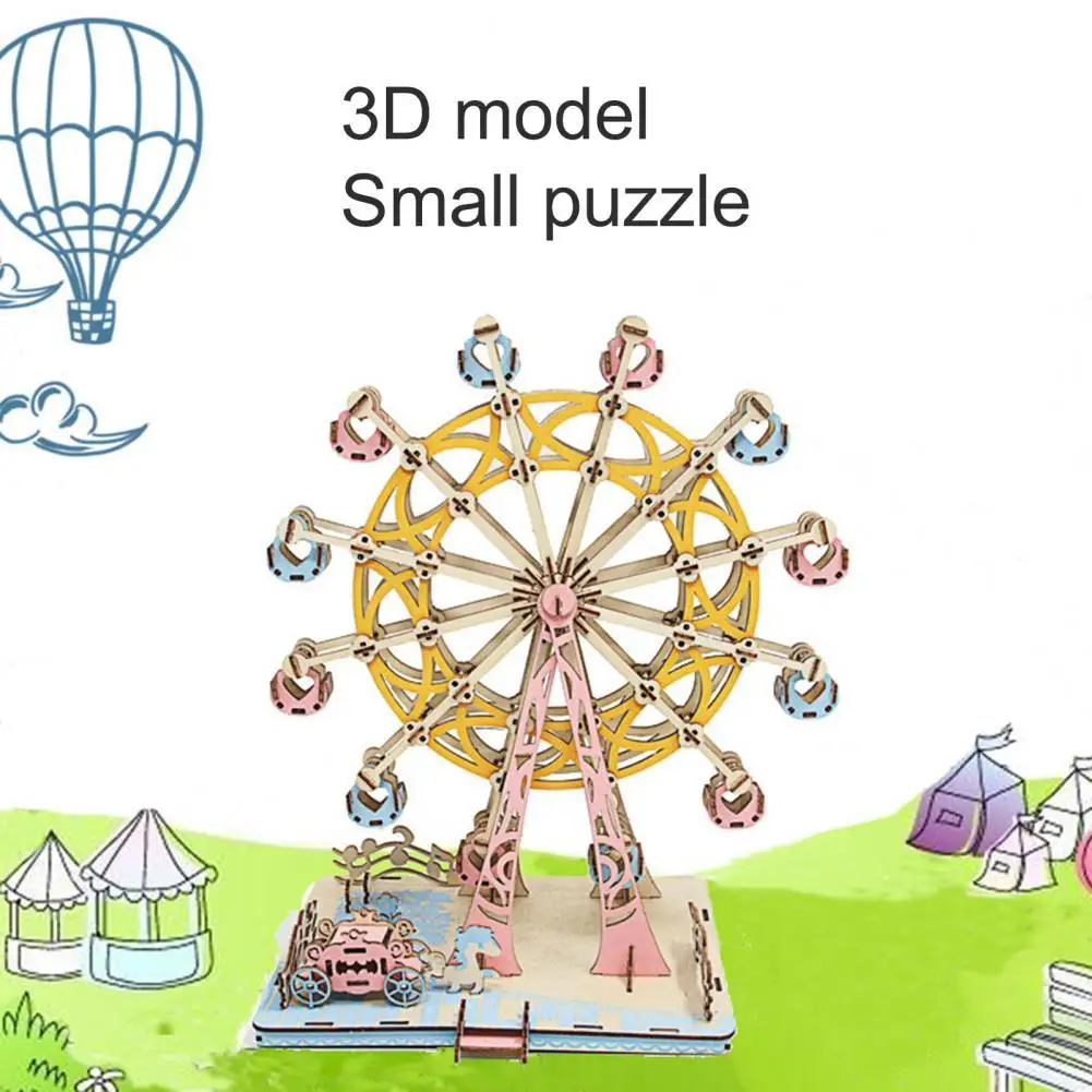 

Eco-friendly Exercise Spatial Creativity Amusement Park Ferris Wheel Puzzle Toy Birthday Gift