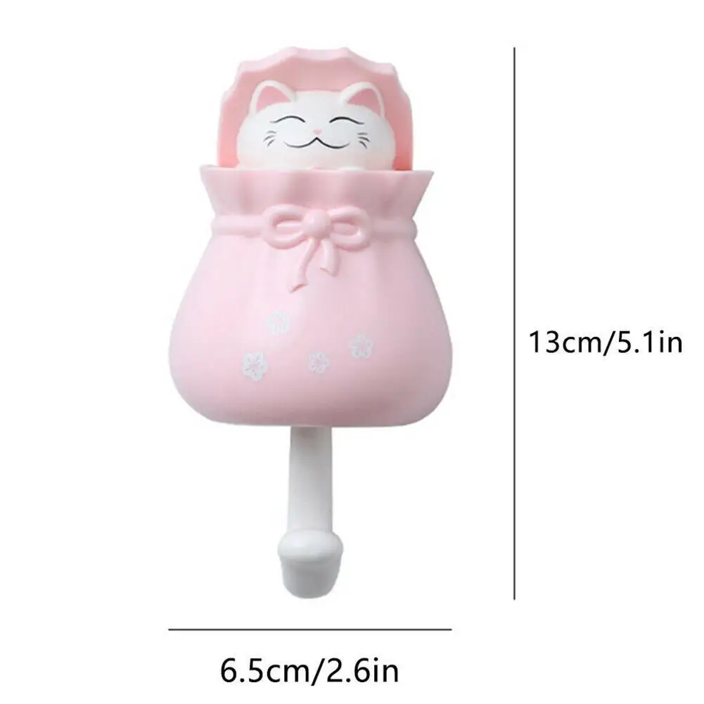 

Cute Cartoon Cat Hooks Key Decorative Holder Wall Mounted Sundries Household Adhesive Hanger Hat Clothes Organizer Rack B0I4