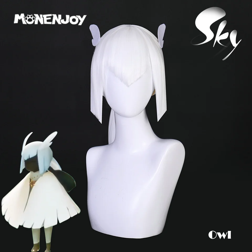 Monenjoy Sky Kids светильник Owl Cos Hair сезон ритма Ultimate Gift белый парик для косплея |