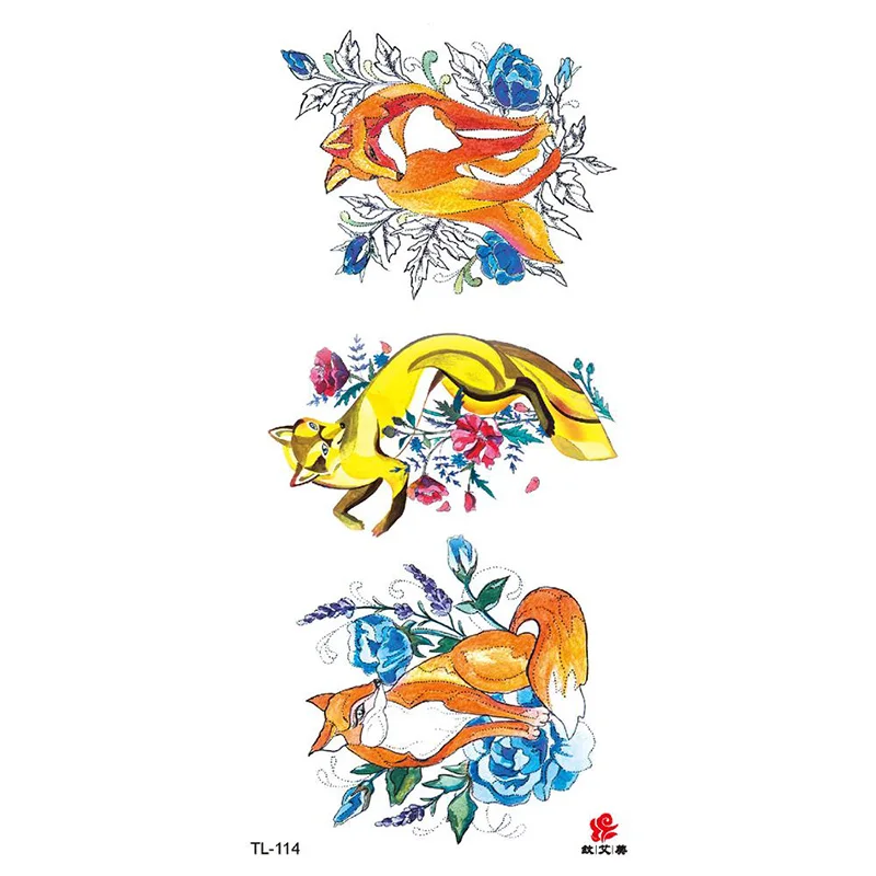 

1Pc Tattoo Sticker Butterflies Arm Tattoo Chinese Character Temporary Tattoo Waterproof Tattoo Stickers Phoenix Fake Tattoos