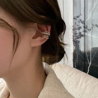 1pcs fashion exquisite rhinestone decor ear cuff for woman left ear 2021 summer new arrival pearl ear bone clip fashion jewelry